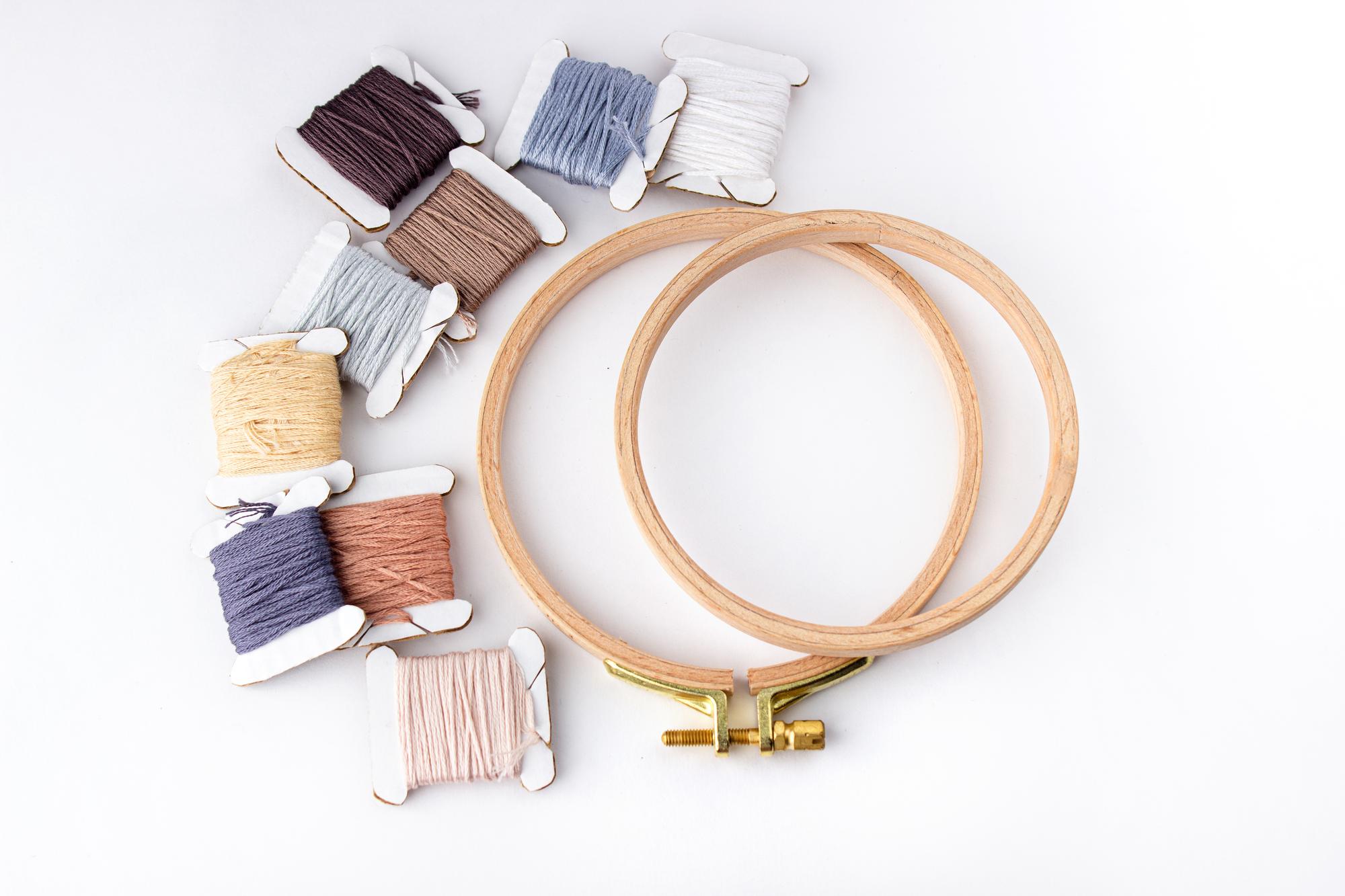 Kit iniziale con tela, cerchio e set aghi